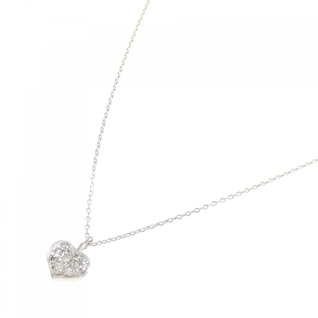 コメ兵｜K18WG ハート ダイヤモンド ネックレス 0.05CT｜ジュエリー