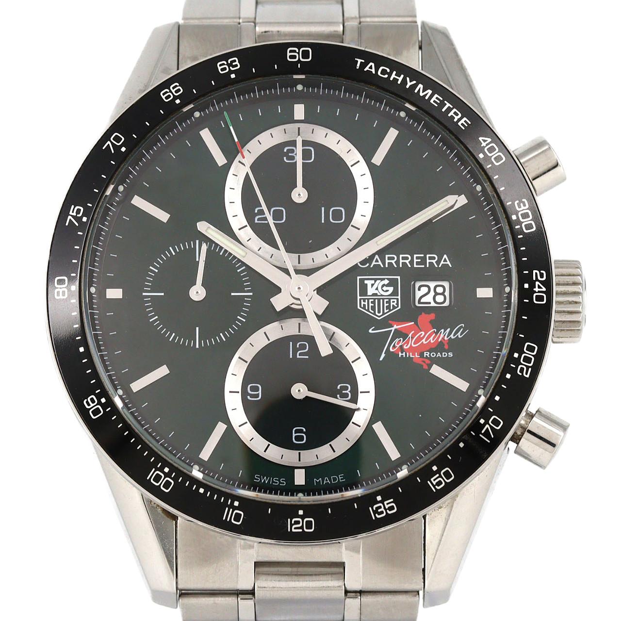 【ノーメンテナンス特価】タグ･ホイヤー カレラタキメータークロノ･トスカーナヒルロード LTD CV201Q.BA0794 SS 自動巻