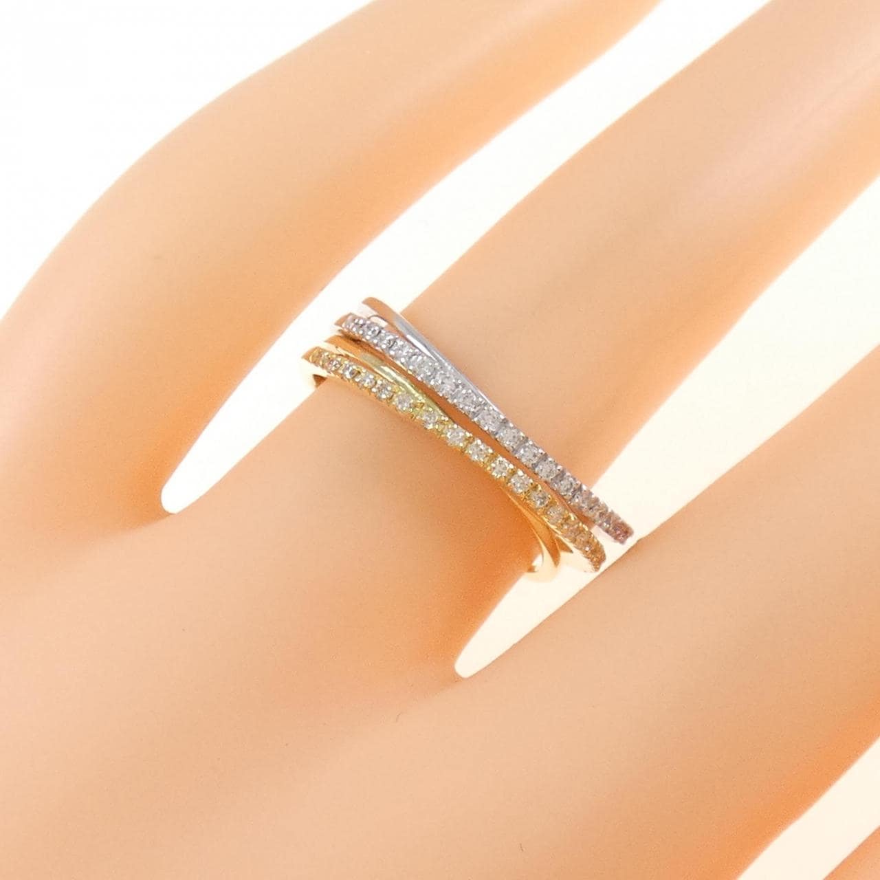 K18YG/K18WG Diamond ring 0.22CT
