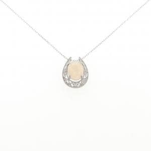 K18WG オパール ネックレス 1.43CT
