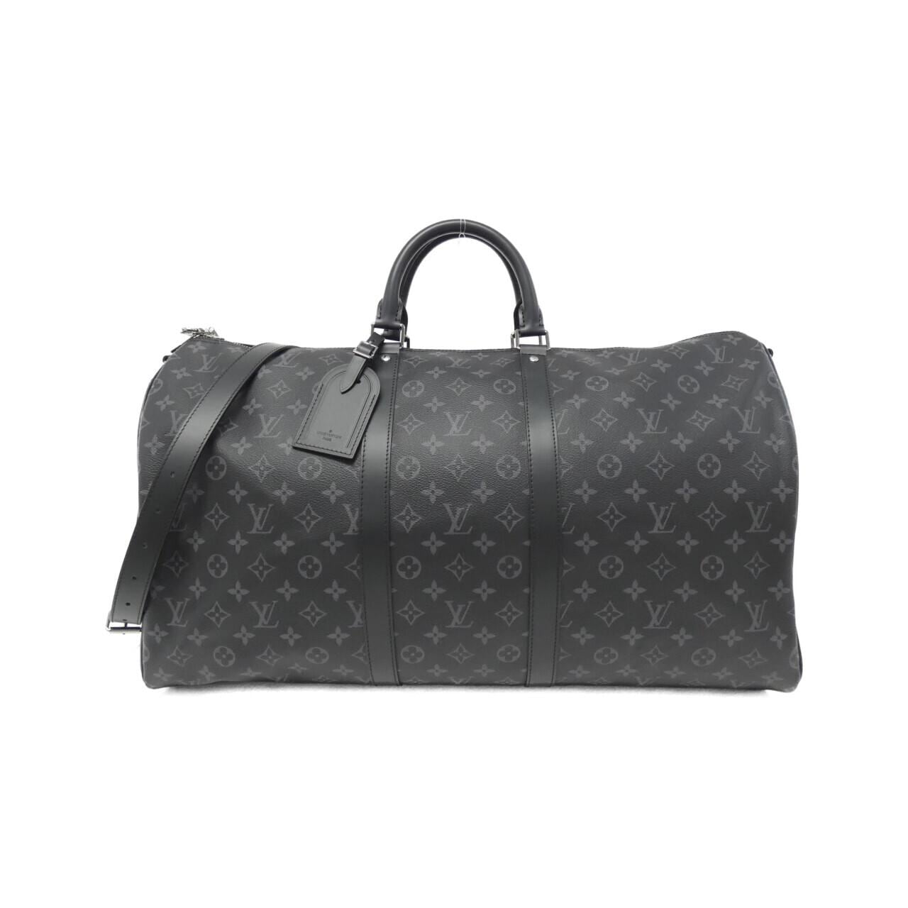 LOUIS VUITTON Monogram Eclipse Keepall Bandouliere 55 厘米 M40605 波士顿包