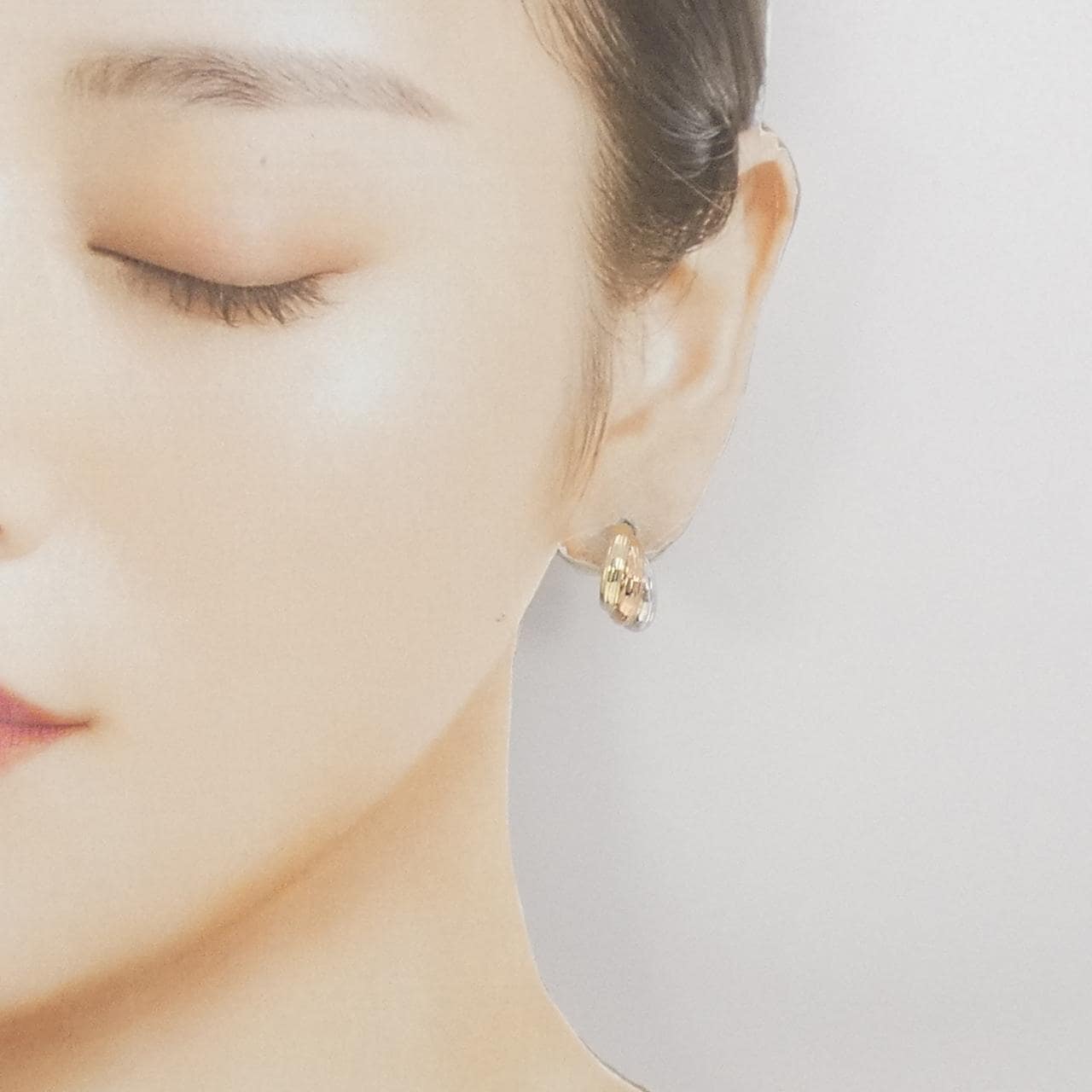 K14スリーカラー ピアス