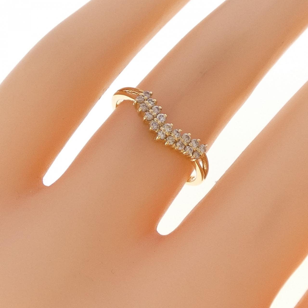 K18YG ダイヤモンド リング 0.15CT