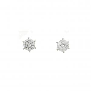 【リメイク】PT900/ST ダイヤモンド ピアス 0.422CT 0.436CT E VS2-SI1 EXT