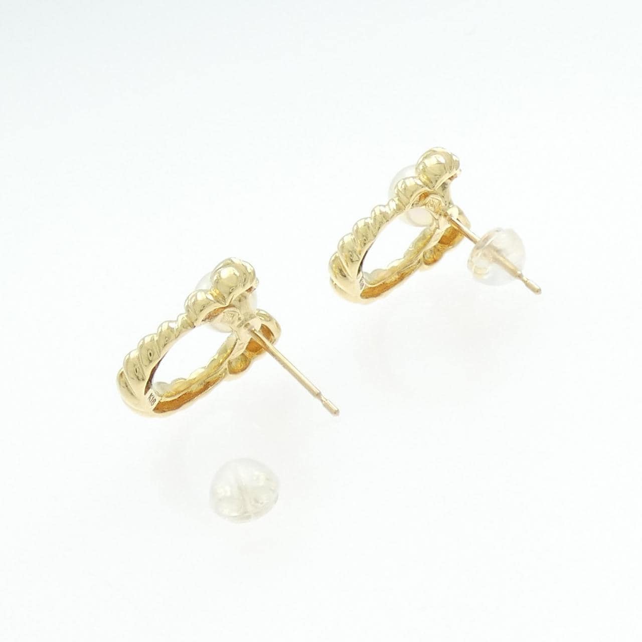 K18YG Akoya珍珠耳環 5.4 毫米