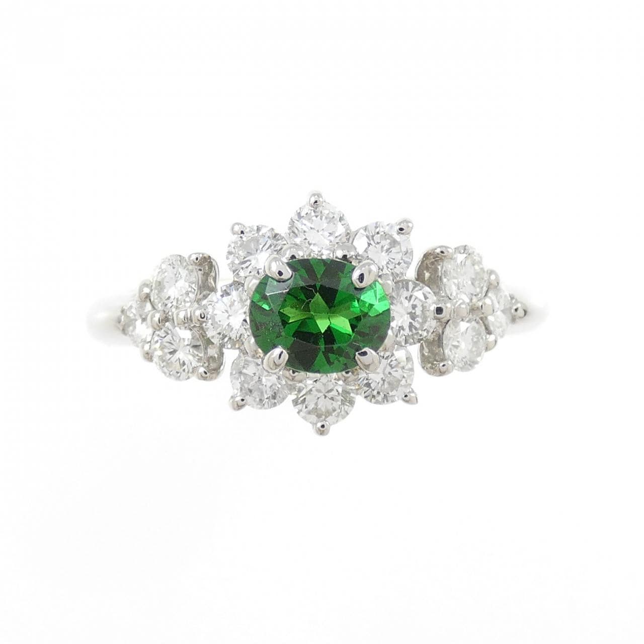 PT900 グリーンガーネット リング 0.42CT