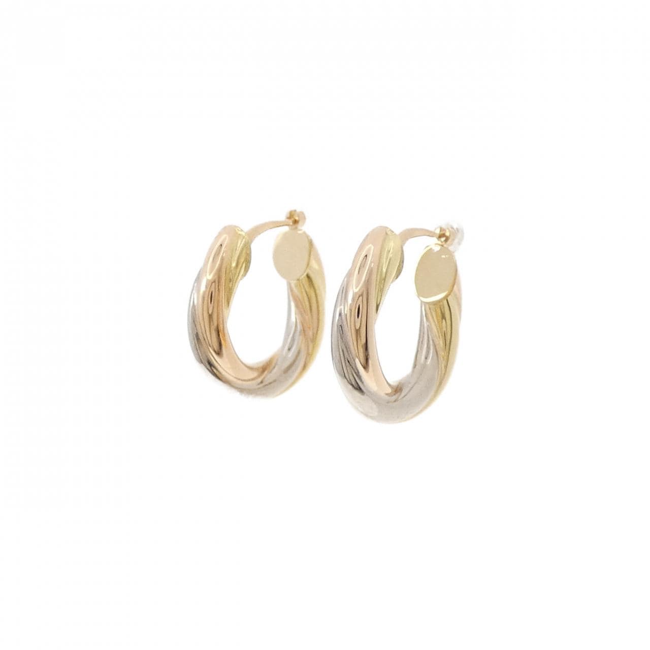 K18スリーカラー ピアス