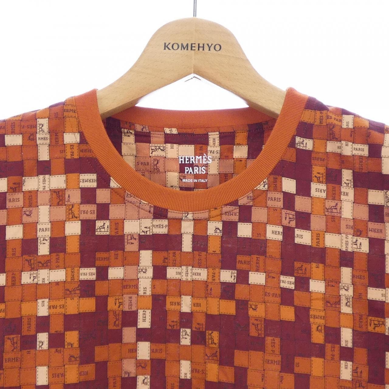 エルメス HERMES BOLDUC AU CARRE ボルデュックチェック 5E4645DK Tシャツ