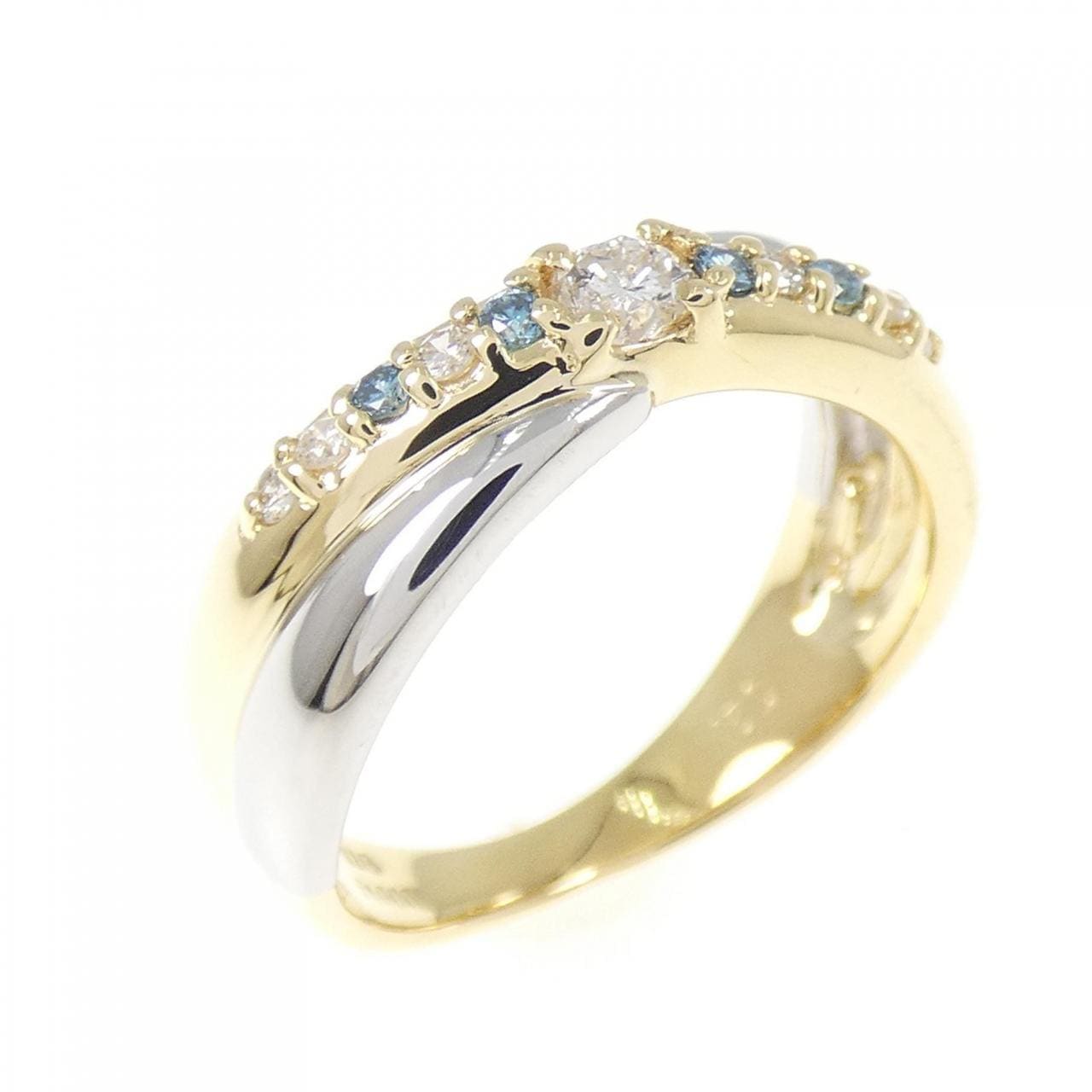 K18YG/PT900 ダイヤモンド リング 0.21CT