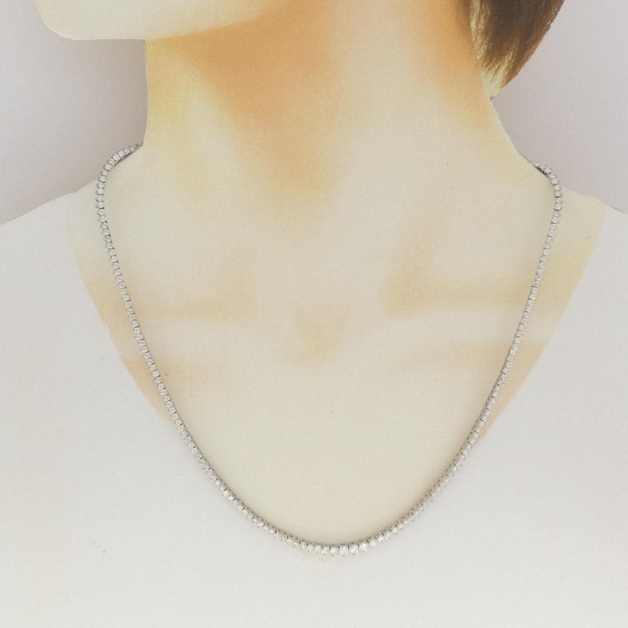 K18WG ダイヤモンド ネックレス 5.00CT