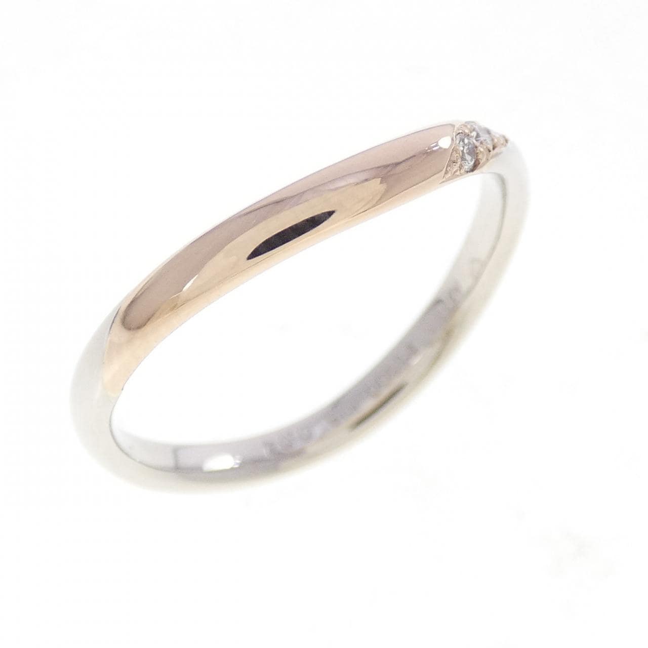 PT900/K18PG ダイヤモンド リング 0.04CT