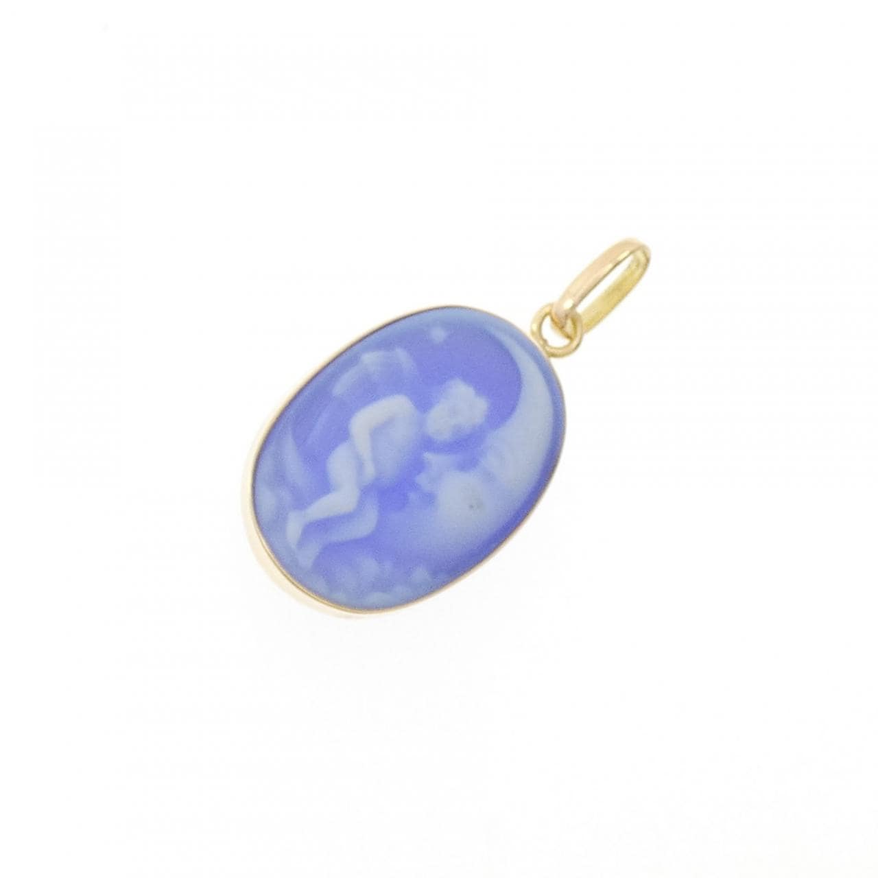 K18YG メノウカメオ ペンダント