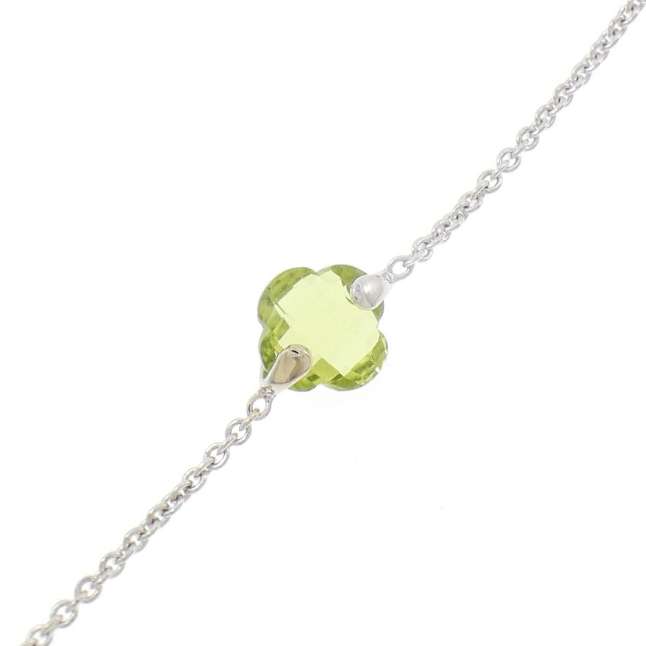 K18WG カラーストーン ネックレス