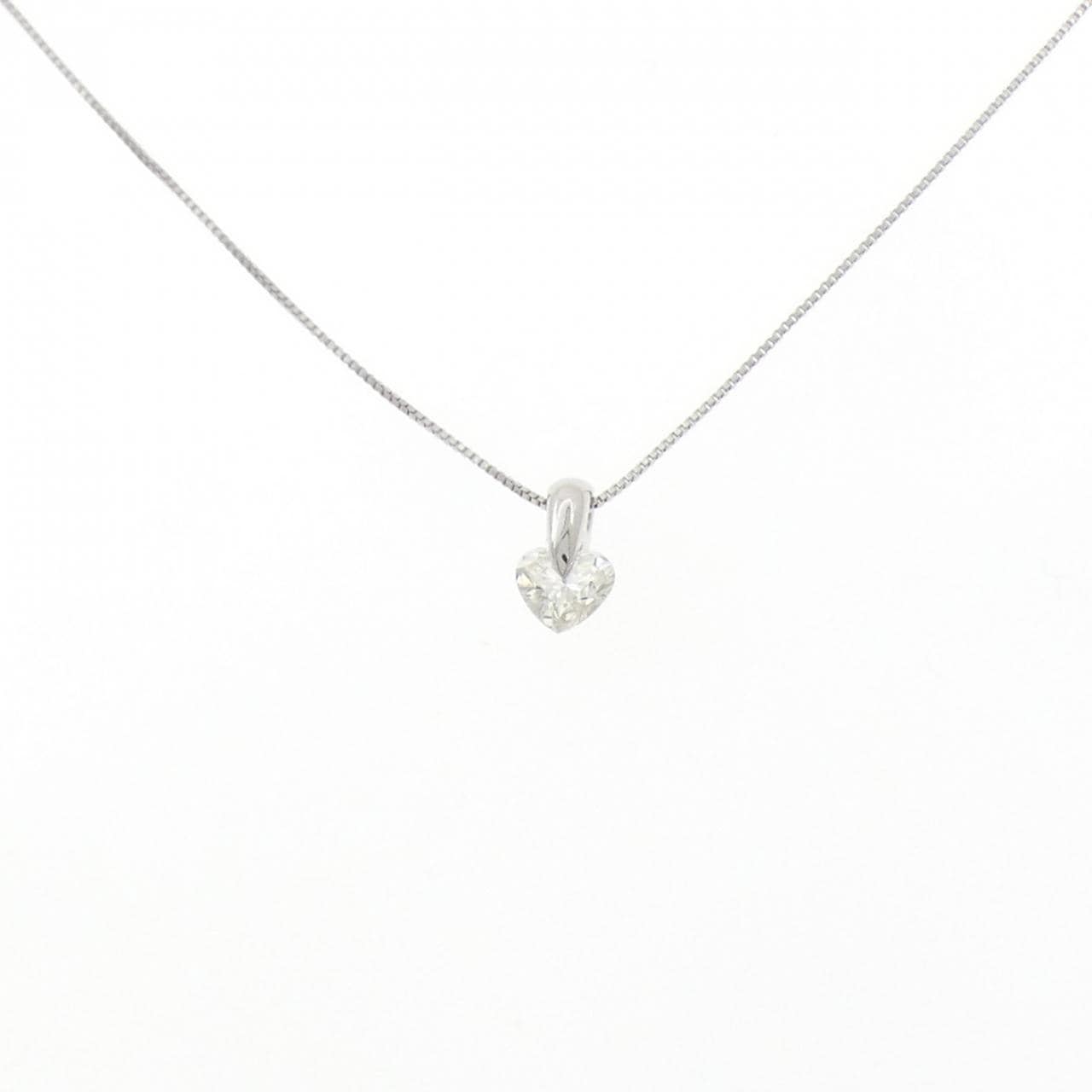PT900/PT850 ハート ダイヤモンド ネックレス 0.261CT