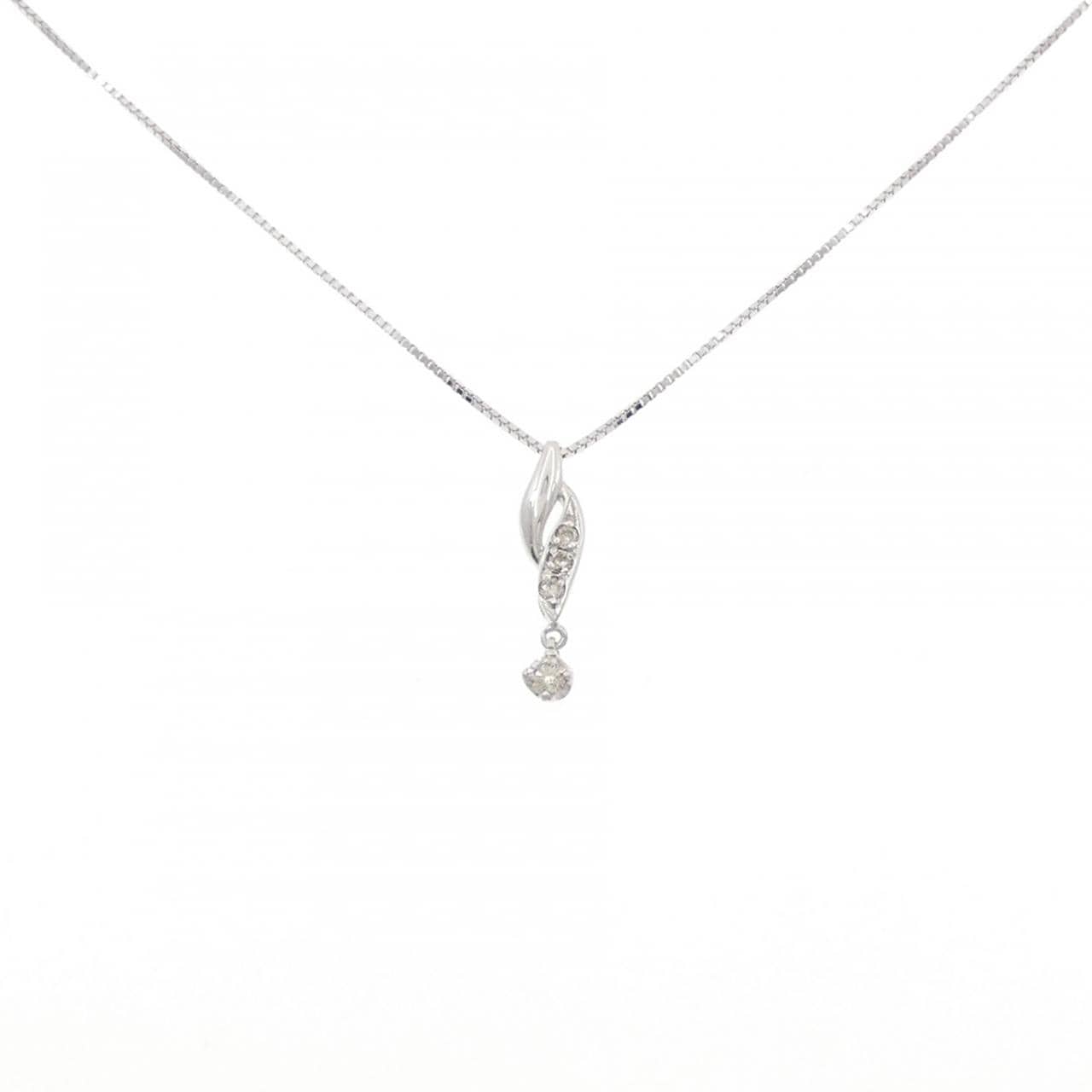 K10WG ダイヤモンド ネックレス 0.06CT