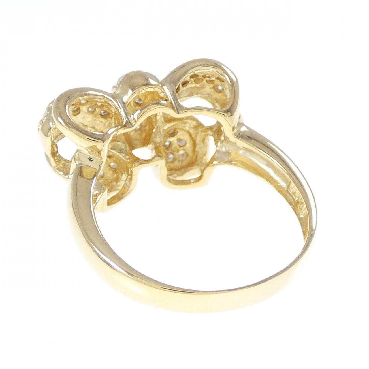 K18YG リボン ダイヤモンド リング 0.31CT