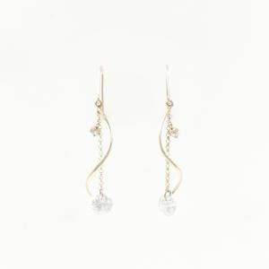 K10YG キュービック ピアス