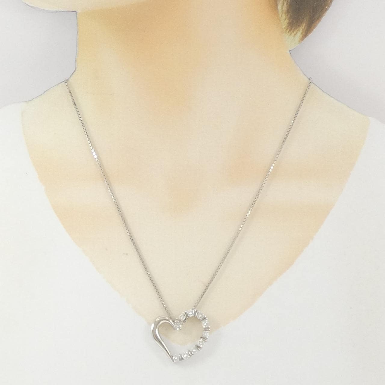 PT/PT850 ハート ダイヤモンド ネックレス 1.02CT