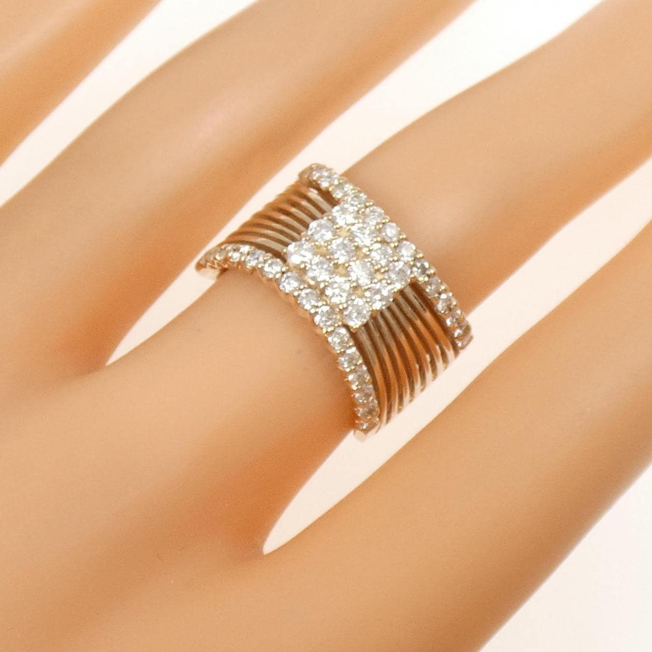 K18PG ダイヤモンド リング 0.95CT