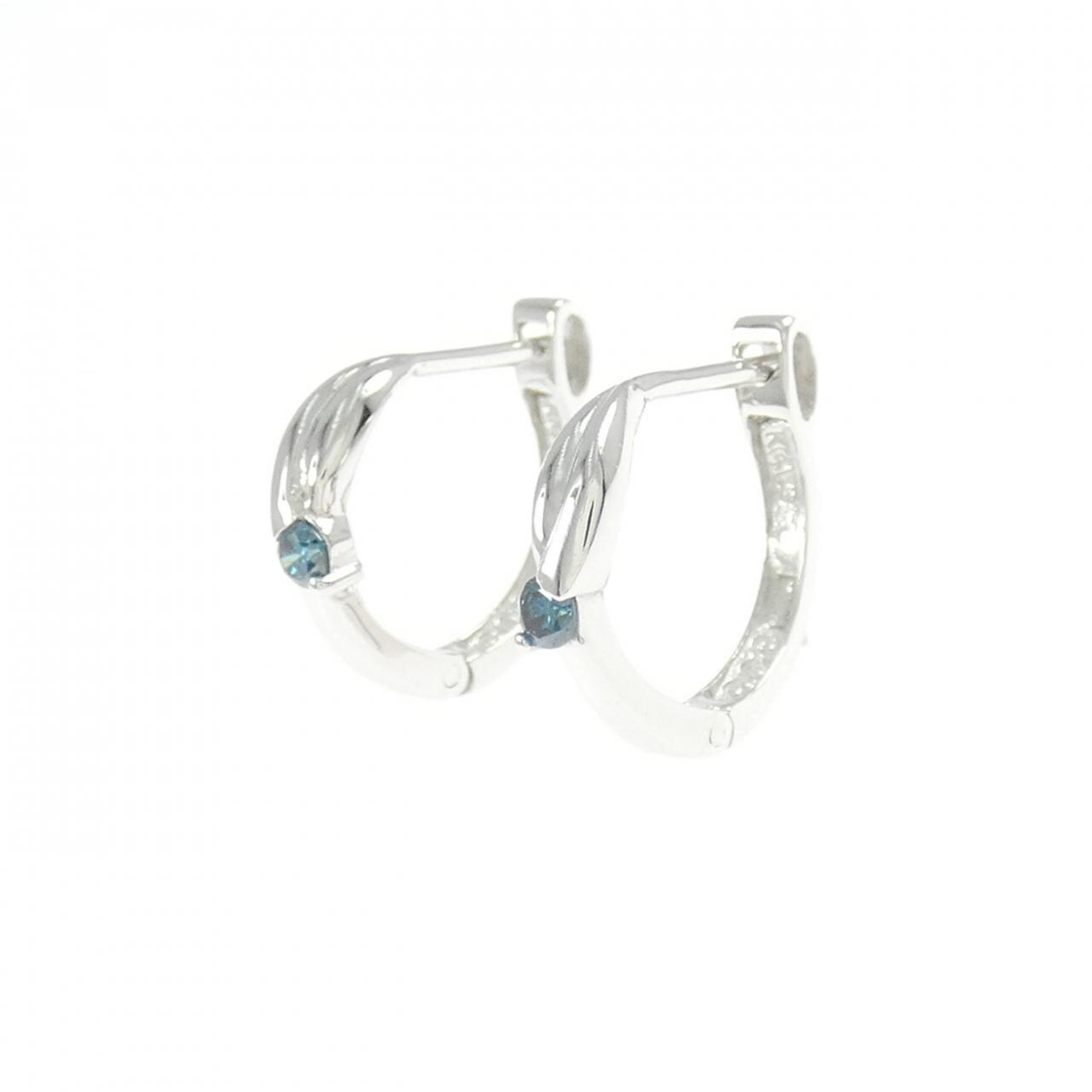 K14WG ダイヤモンド ピアス 0.10CT