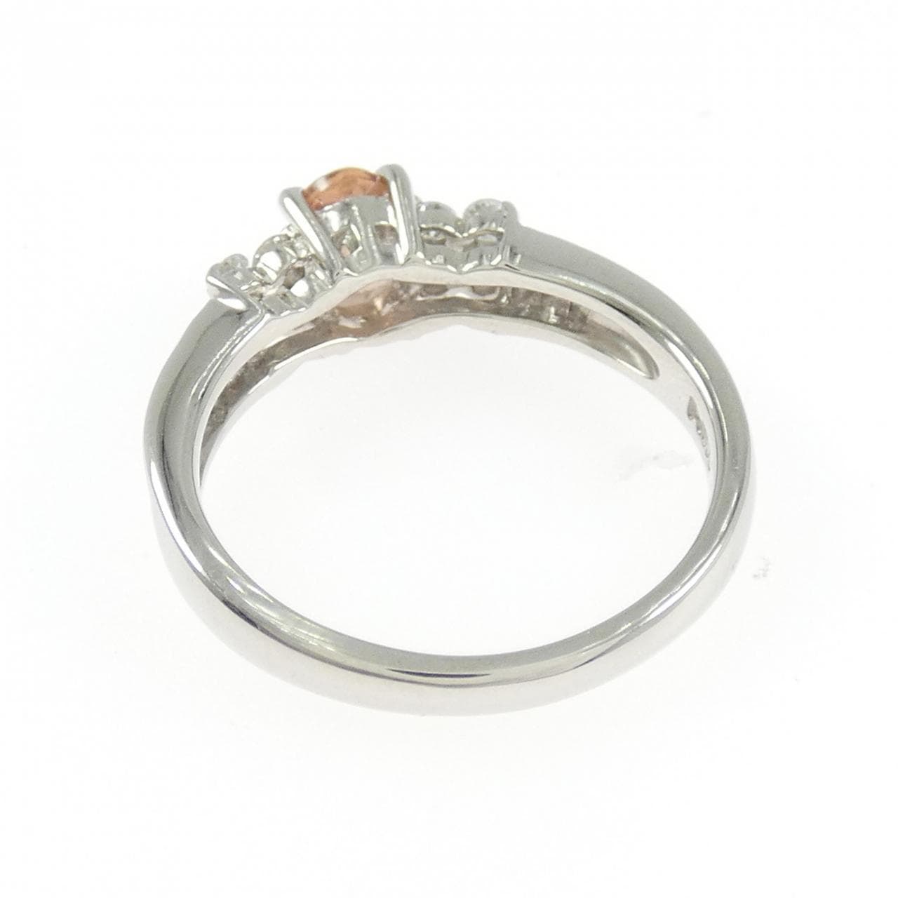 PT900 フラワー パパラチアサファイヤ リング 0.60CT