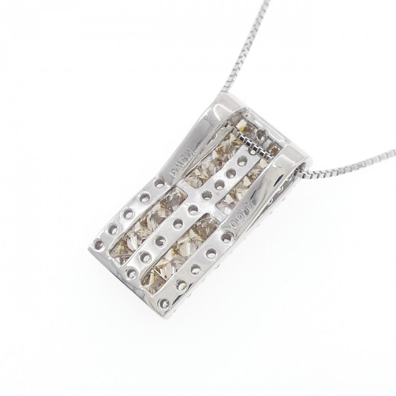 K18WG ダイヤモンド ネックレス 2.00CT