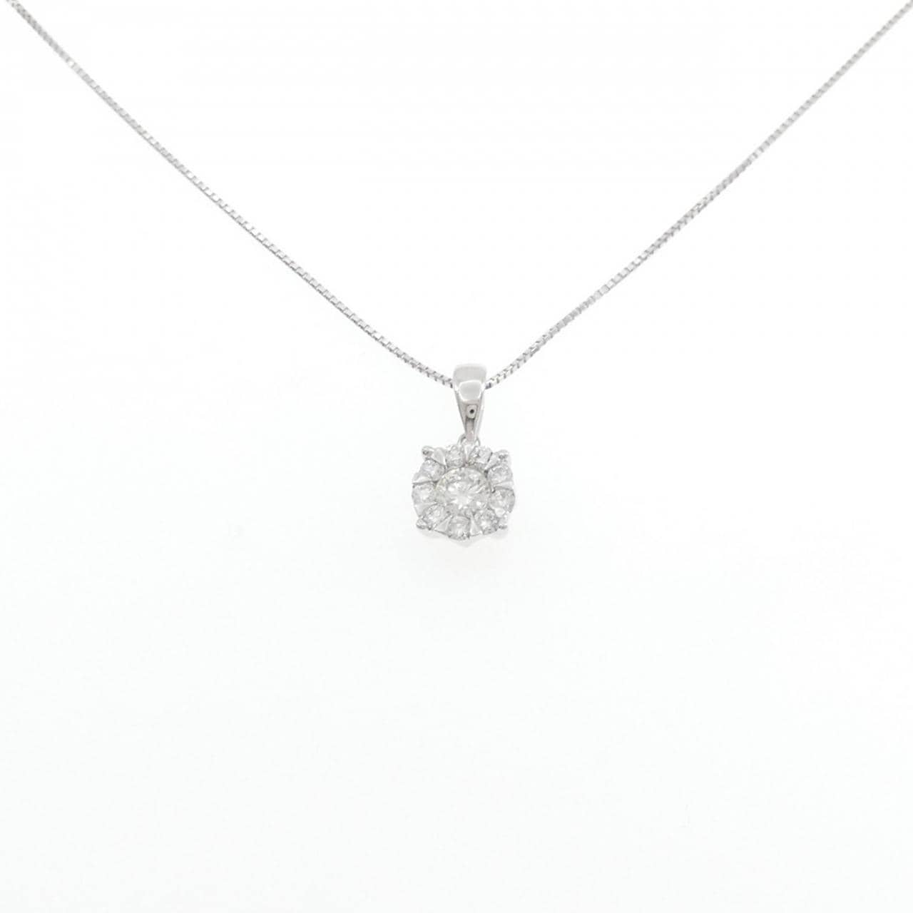 750WG/K18WG ダイヤモンド ネックレス