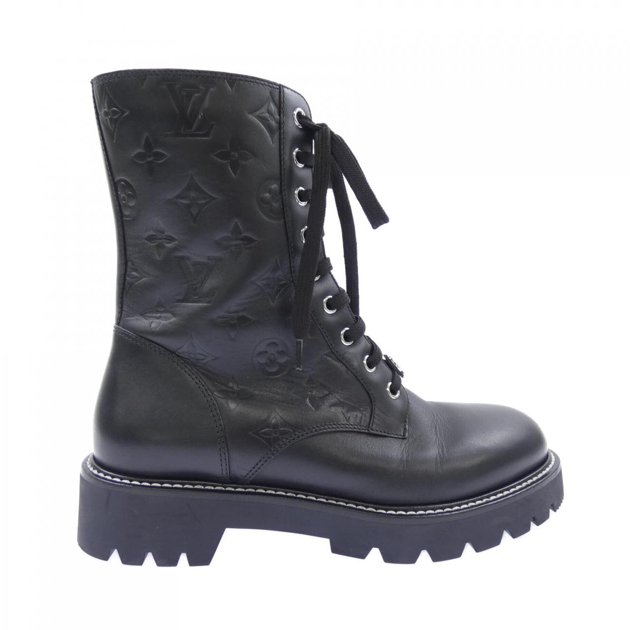 ルイヴィトン LOUIS VUITTON モノグラムパターンエンボス テリトリーライン アンクルブーツ ブーツ
