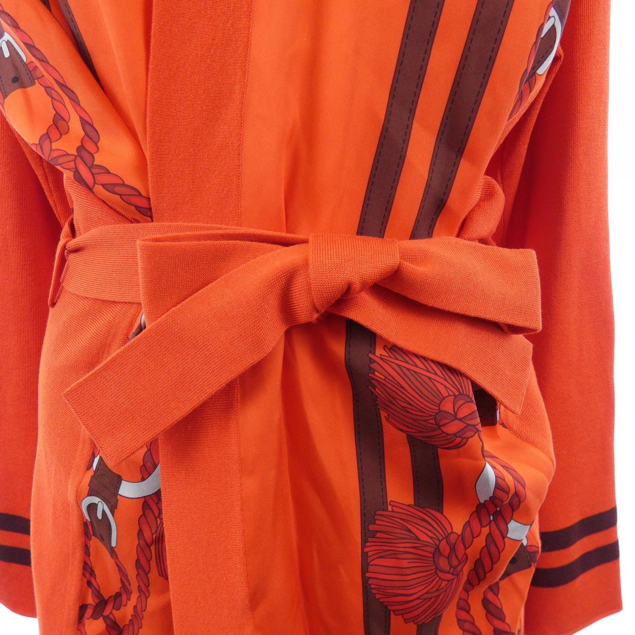 エルメス HERMES ツイルレーヌ ロングカーディガン