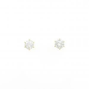 【リメイク】K18YG/ST ダイヤモンド ピアス 0.401CT 0.405CT G-H SI1-2 VG-GOOD