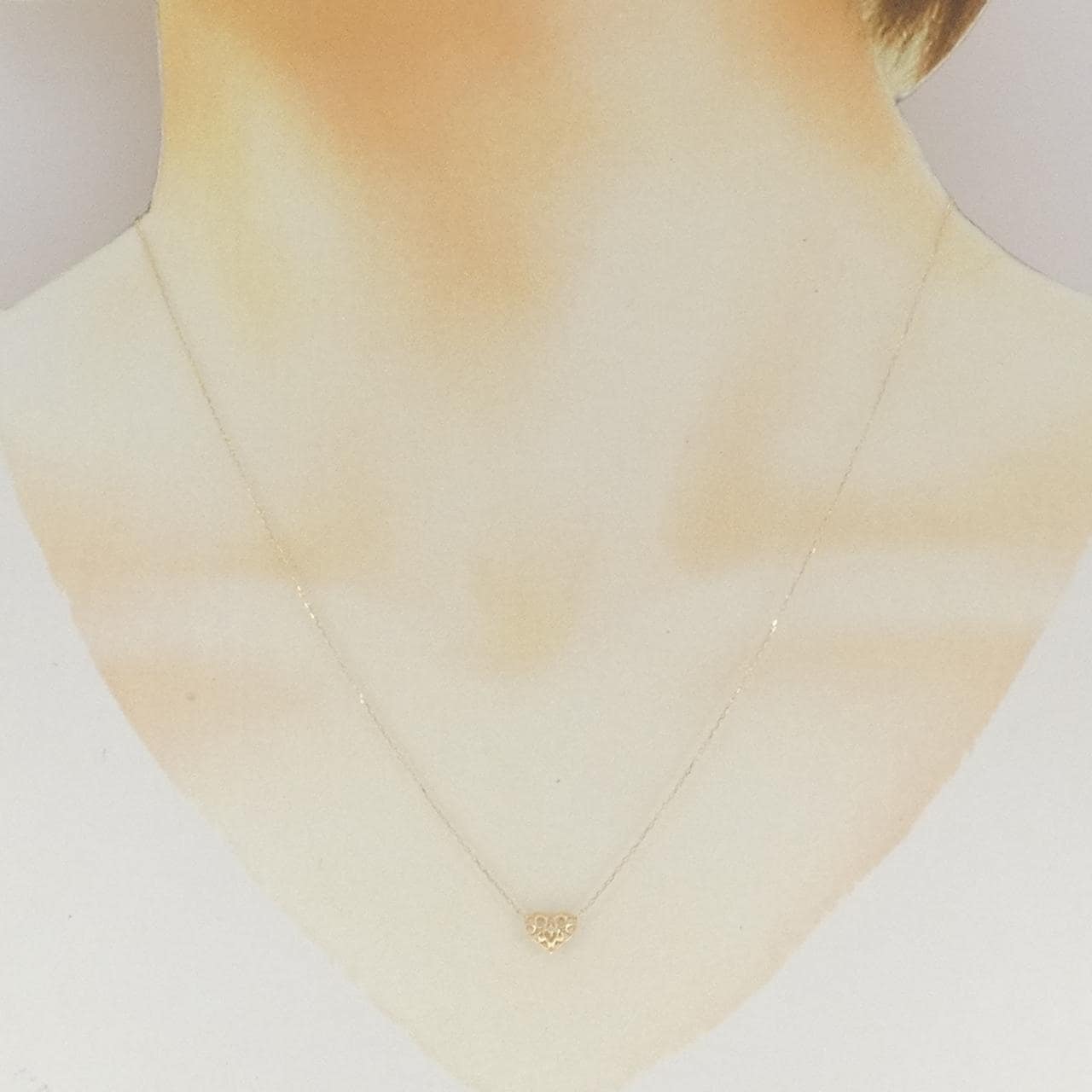 K10YG ハート ペリドット ネックレス