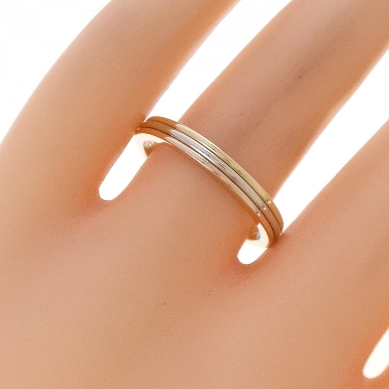 カルティエ スリーゴールドウェディング リング