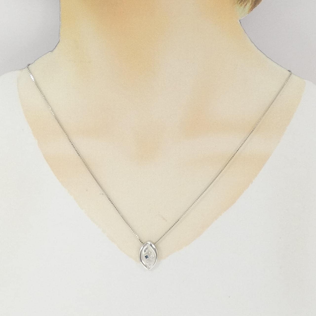PT900/PT850 ダイヤモンド ネックレス 0.23CT
