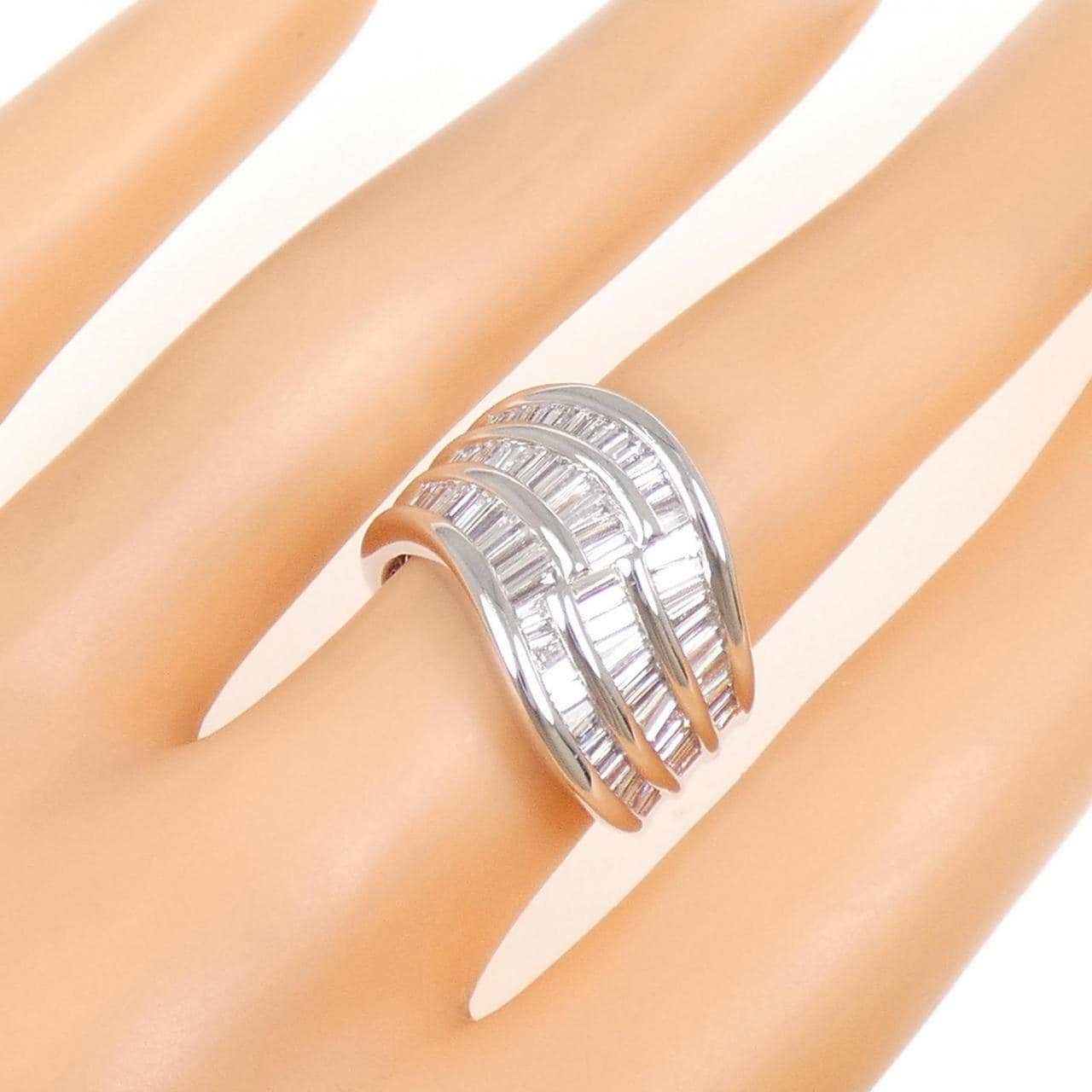 K18WG ダイヤモンド リング 1.75CT