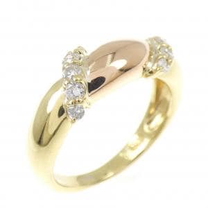 K18YG/K18PG ダイヤモンド リング 0.22CT