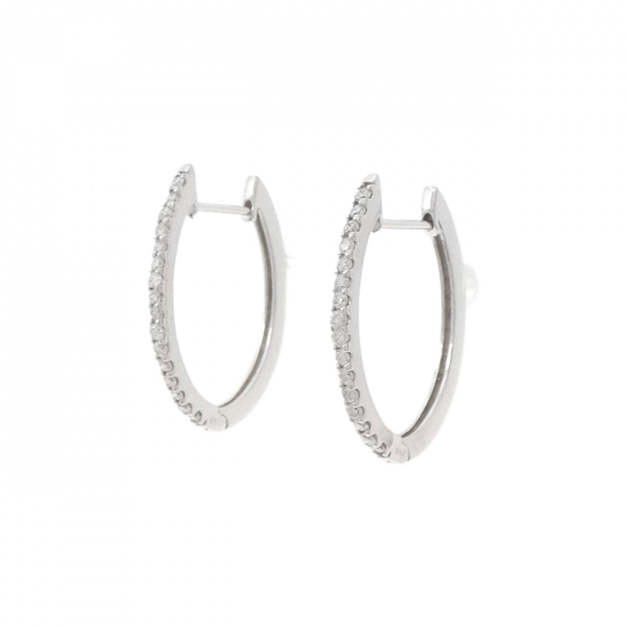 K18WG ダイヤモンド ピアス 0.32CT