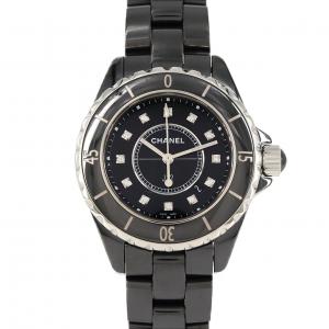 シャネル J12 33mmセラミック･12P H1625 セラミック クォーツ