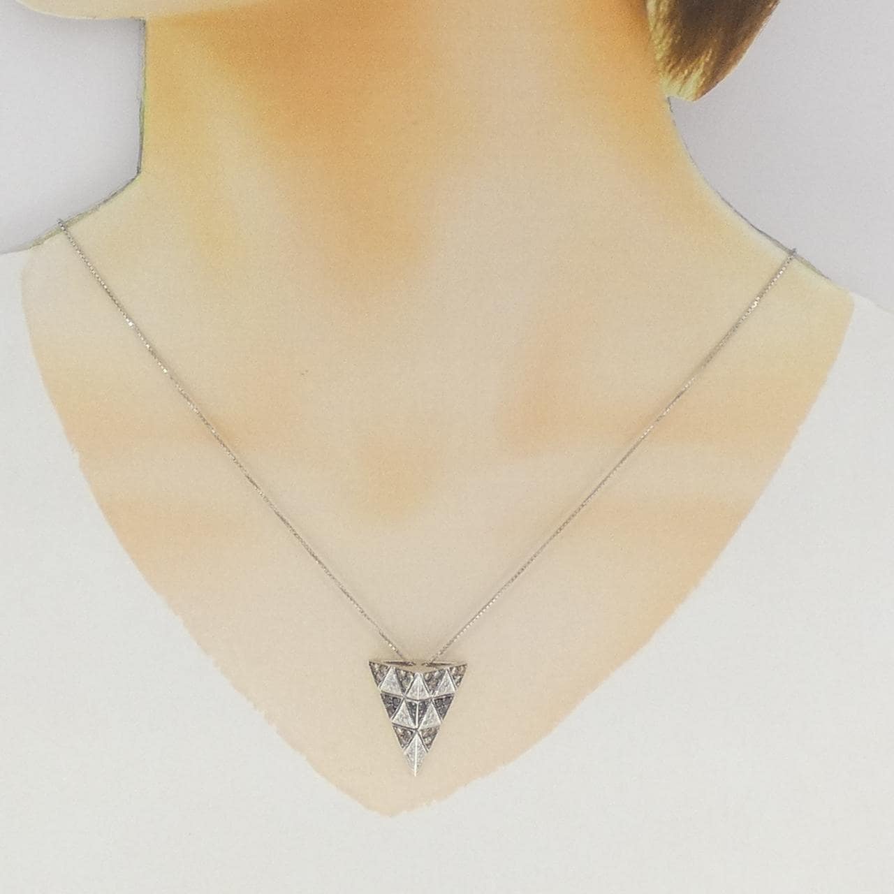 K18WG/K18BG ダイヤモンド ネックレス 1.00CT