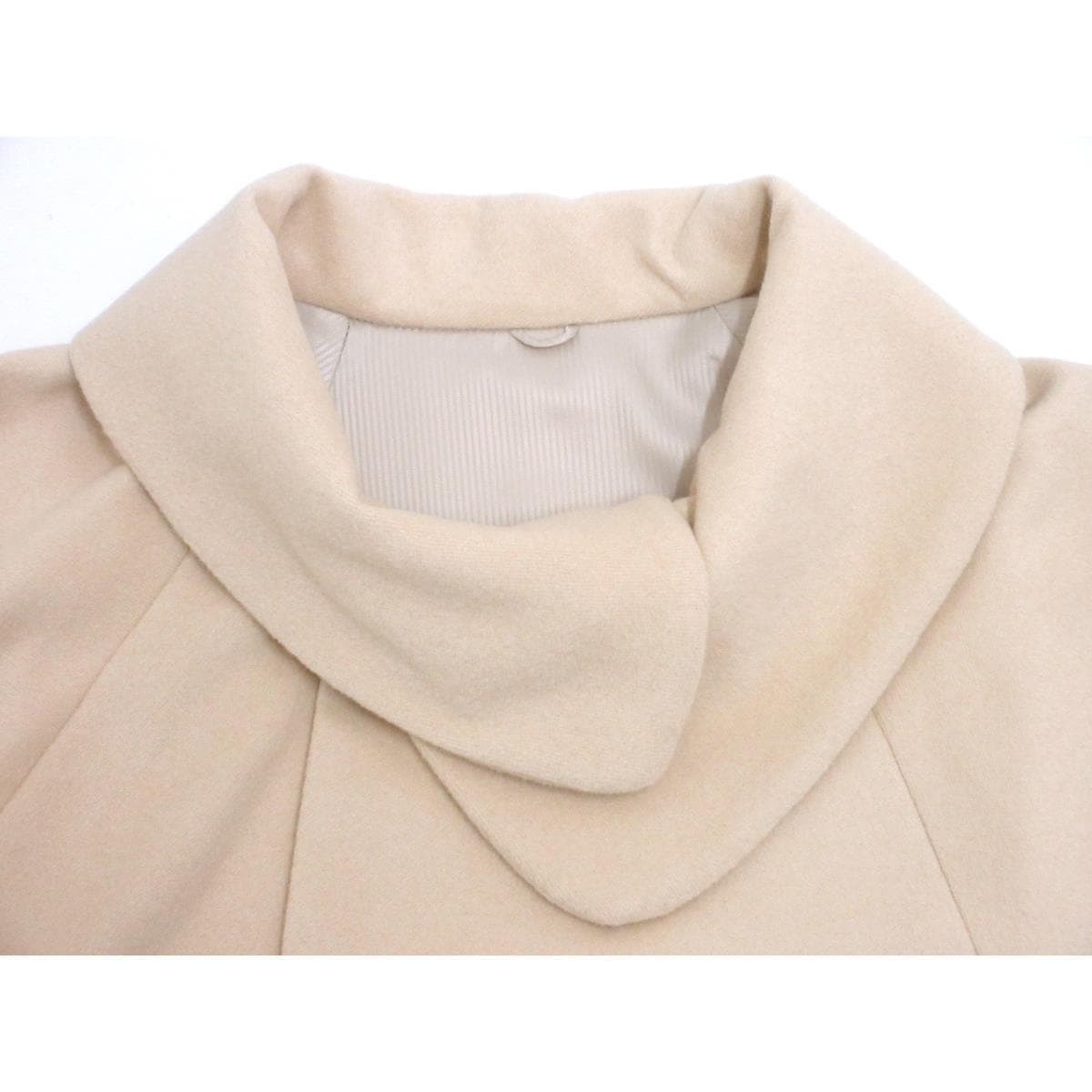 【新品】お洒落コート　アンゴラ混ロールカラーコート