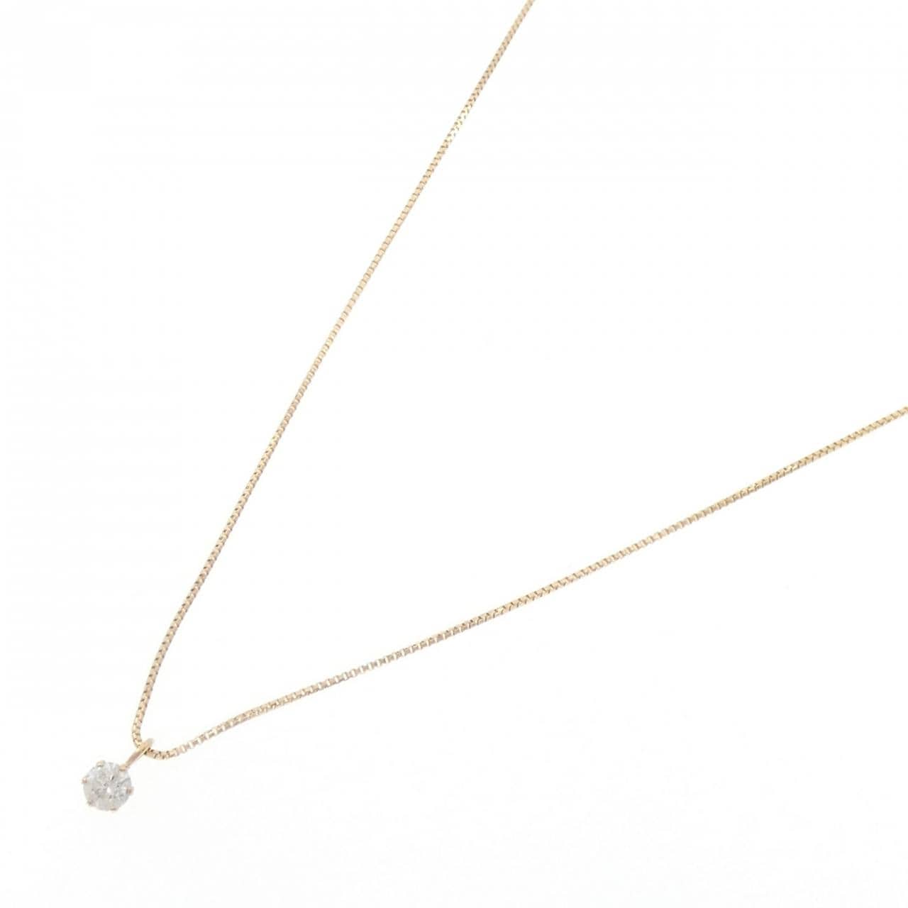 K18YG ソリティア ダイヤモンド ネックレス 0.121CT