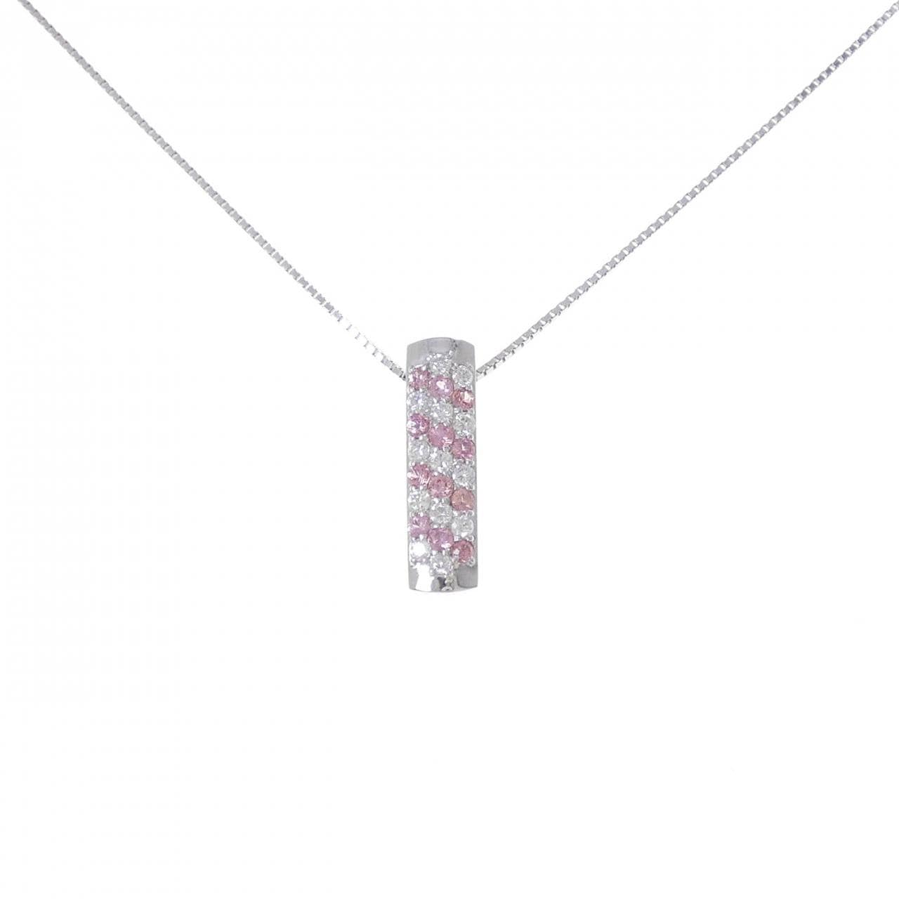 K18WG/750WG サファイヤ ネックレス 0.70CT