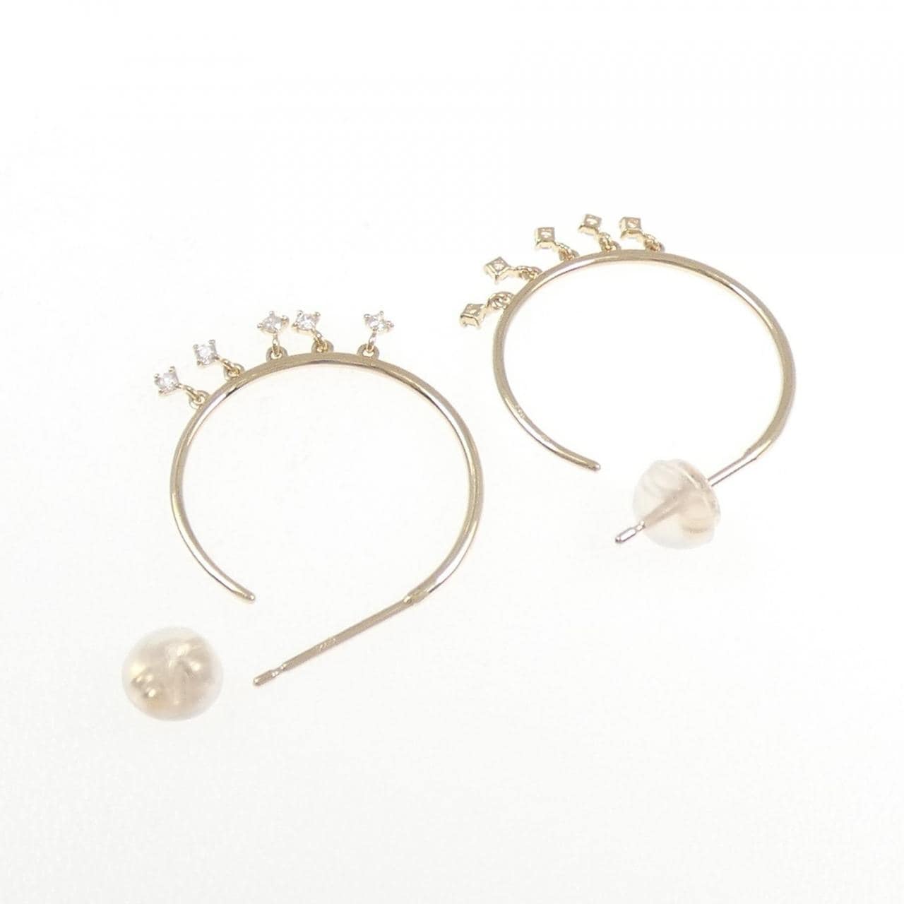 【リメイク】K10YG ダイヤモンド ピアス 0.08CT