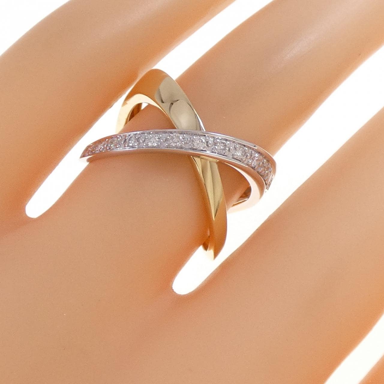 750YG/750WG ダイヤモンド リング 0.16CT