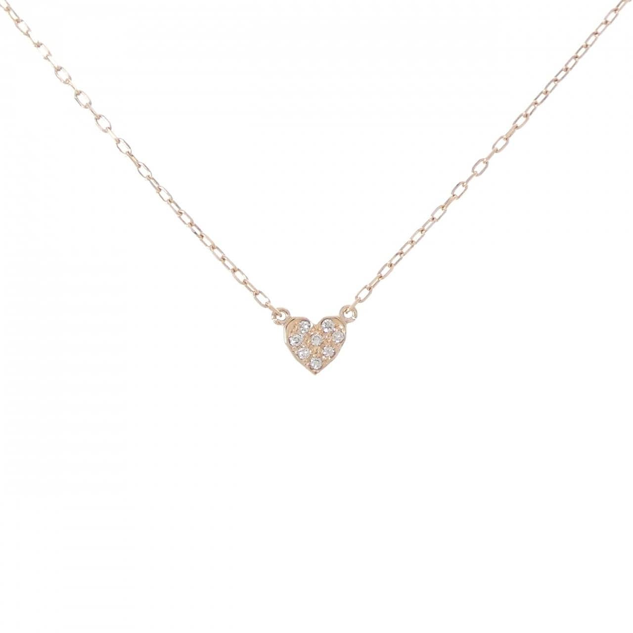 K10PG ハート ダイヤモンド ネックレス 0.04CT