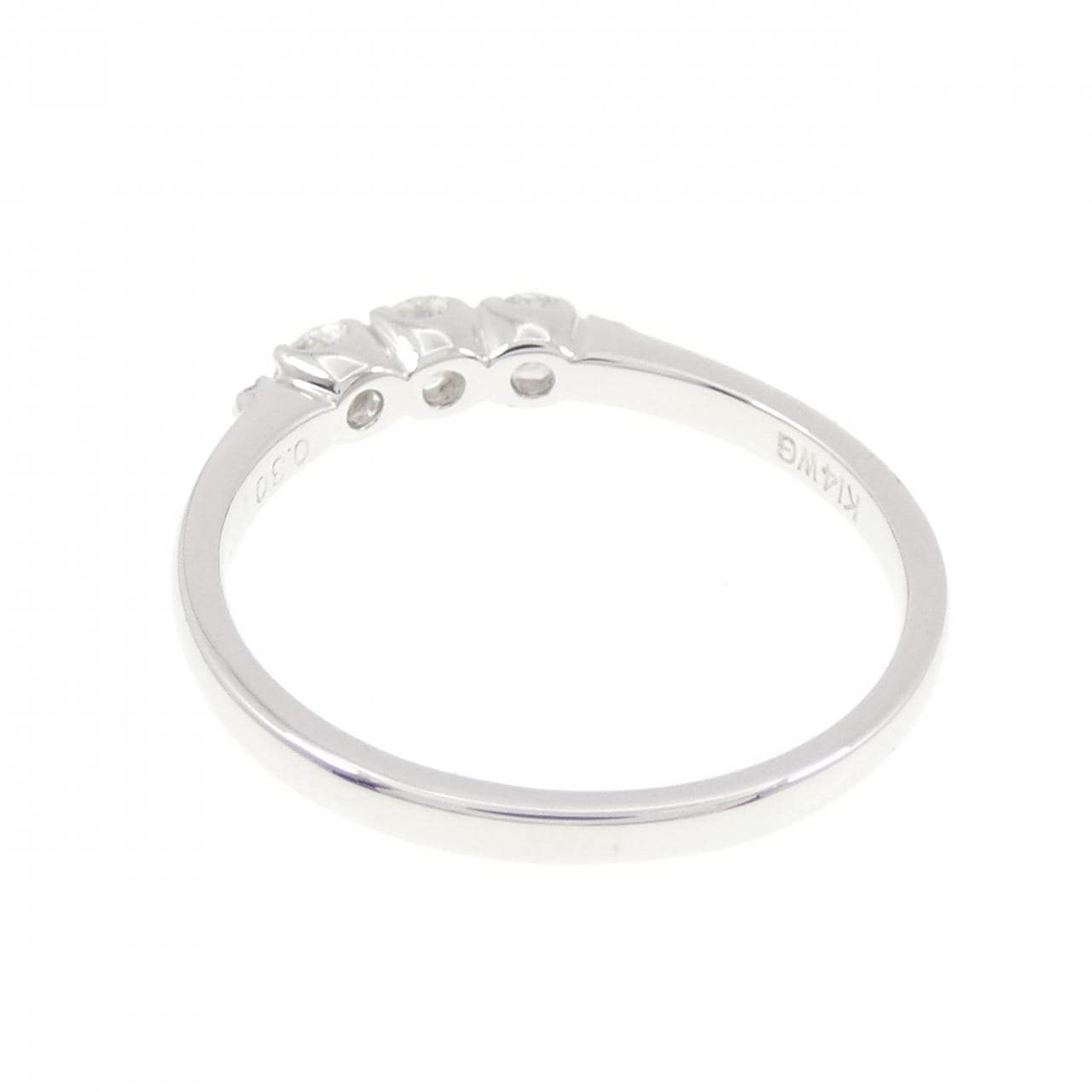 K14WG ダイヤモンド リング 0.30CT