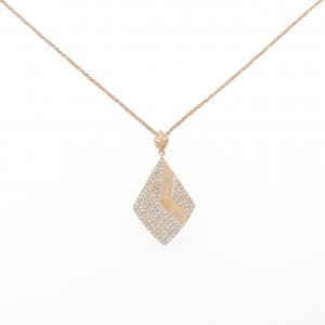 K18PG/750PG ダイヤモンド ネックレス 0.65CT