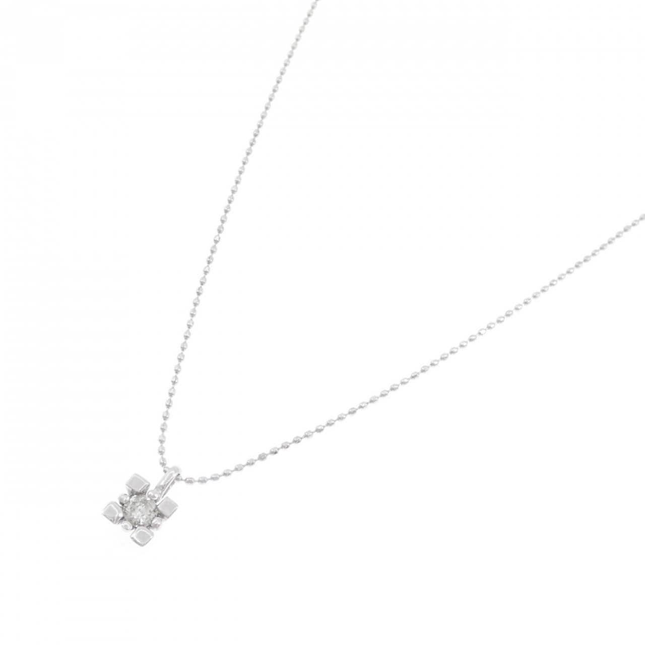 K18WG ダイヤモンド ネックレス 0.15CT