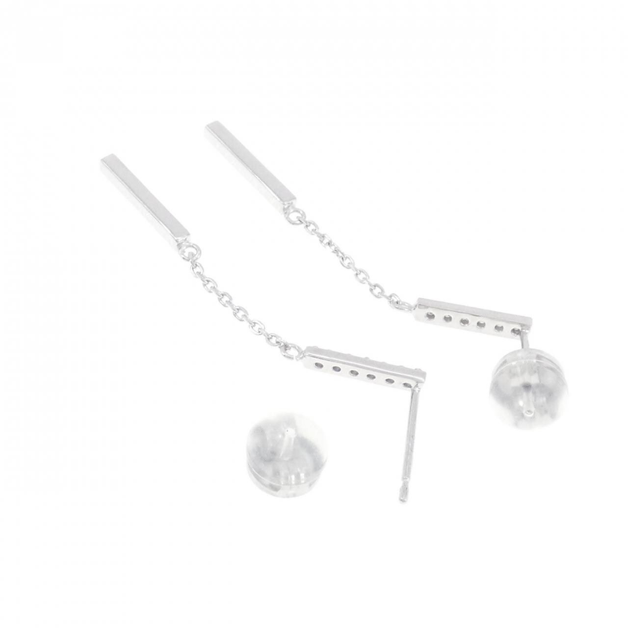 K18WG ダイヤモンド ピアス 0.10CT