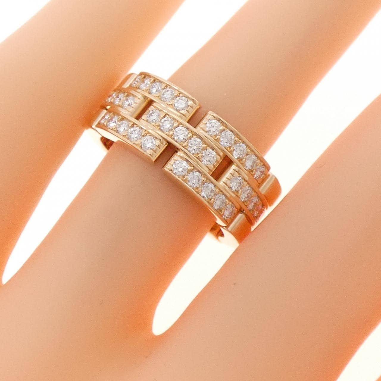 カルティエ マイヨンパンテール ハーフダイヤ リング