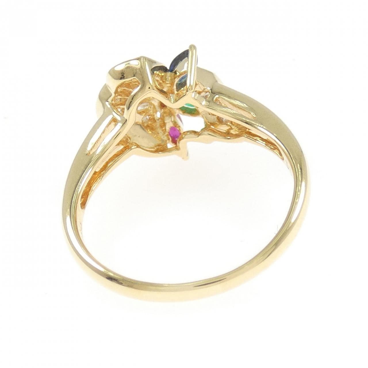 K18YG カラーストーン リング